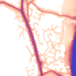 Daytime road noise heatmap for PR6 7QL