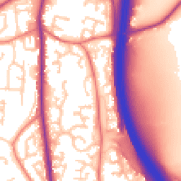Daytime road noise heatmap for PR6 7RN