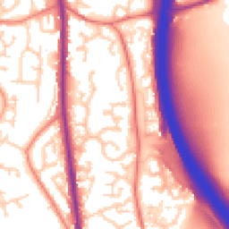 Daytime road noise heatmap for PR6 7RW