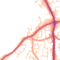 Daytime road noise heatmap for PR6 7SD
