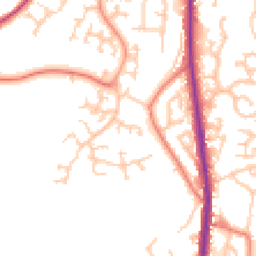 Daytime road noise heatmap for PR6 7SJ