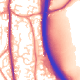 Daytime road noise heatmap for PR6 7SU