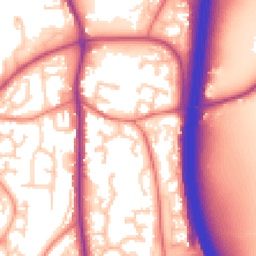 Daytime road noise heatmap for PR6 7SX