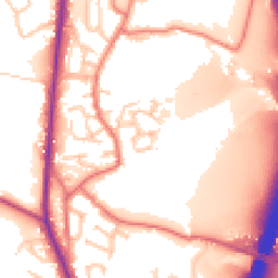 Daytime road noise heatmap for PR6 7TG
