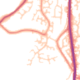 Daytime road noise heatmap for PR6 7TZ