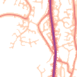 Daytime road noise heatmap for PR6 7UN