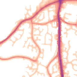 Daytime road noise heatmap for PR6 7UR