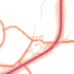Daytime road noise heatmap for PR6 8HA