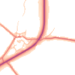 Daytime road noise heatmap for PR6 8HF