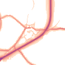 Daytime road noise heatmap for PR6 8JY