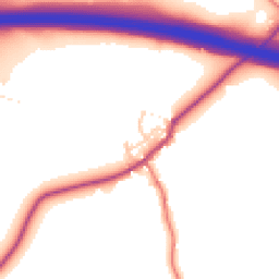 Daytime road noise heatmap for PR6 8NW