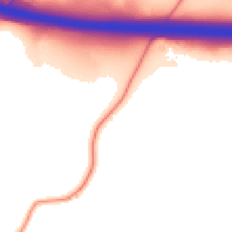 Daytime road noise heatmap for PR6 8NY