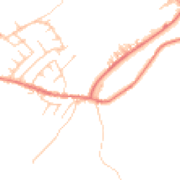 Daytime road noise heatmap for PR6 8PJ