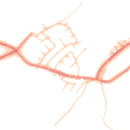 Daytime road noise heatmap for PR6 8QF