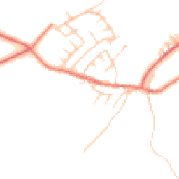 Daytime road noise heatmap for PR6 8QH