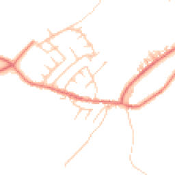 Daytime road noise heatmap for PR6 8QQ