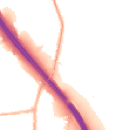 Night-time road noise heatmap for PR6 9BG