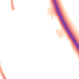 Night-time road noise heatmap for PR6 9DU