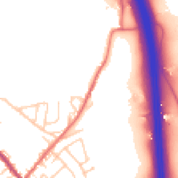 Daytime road noise heatmap for PR6 9ES
