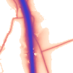 Daytime road noise heatmap for PR6 9EY