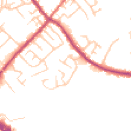 Daytime road noise heatmap for PR6 9FS