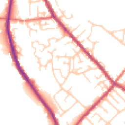 Daytime road noise heatmap for PR6 9FX