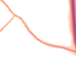 Night-time road noise heatmap for PR6 9HS