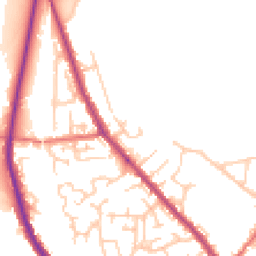 Daytime road noise heatmap for PR6 9JQ