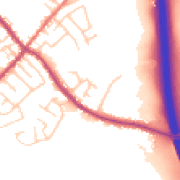 Daytime road noise heatmap for PR6 9LL