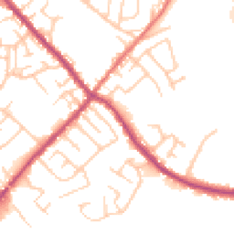 Daytime road noise heatmap for PR6 9NA