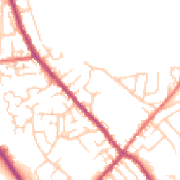Daytime road noise heatmap for PR6 9NE