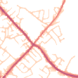 Daytime road noise heatmap for PR6 9NR