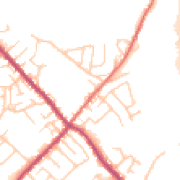 Daytime road noise heatmap for PR6 9NU