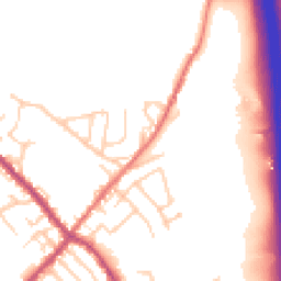 Daytime road noise heatmap for PR6 9PE