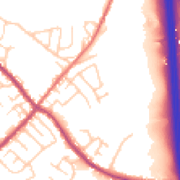 Daytime road noise heatmap for PR6 9PL