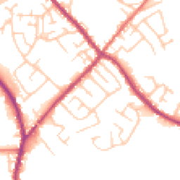 Daytime road noise heatmap for PR6 9PY