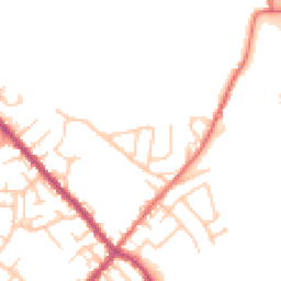 Daytime road noise heatmap for PR6 9QH