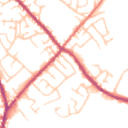 Daytime road noise heatmap for PR6 9RA