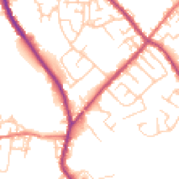Daytime road noise heatmap for PR6 9RG