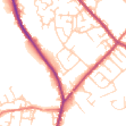 Daytime road noise heatmap for PR6 9RJ