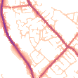 Daytime road noise heatmap for PR6 9RP