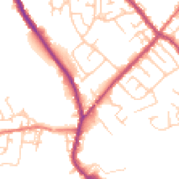 Daytime road noise heatmap for PR6 9RQ