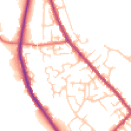 Daytime road noise heatmap for PR6 9SB