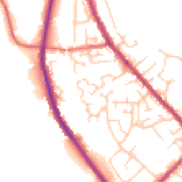 Daytime road noise heatmap for PR6 9SD