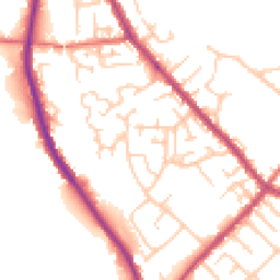 Daytime road noise heatmap for PR6 9SE