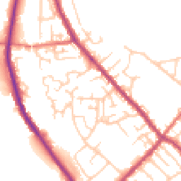 Daytime road noise heatmap for PR6 9SF
