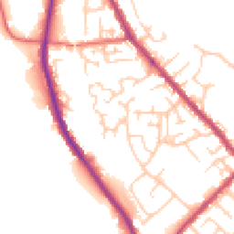 Daytime road noise heatmap for PR6 9SS