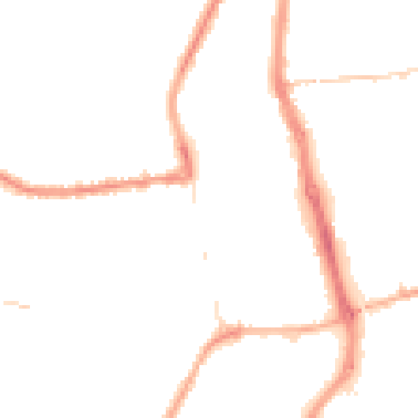 Night-time road noise heatmap for PR7 1BG