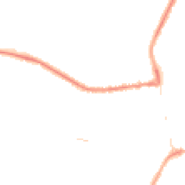 Night-time road noise heatmap for PR7 1LB