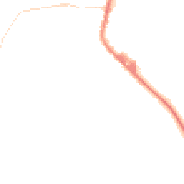 Night-time road noise heatmap for PR7 4HU